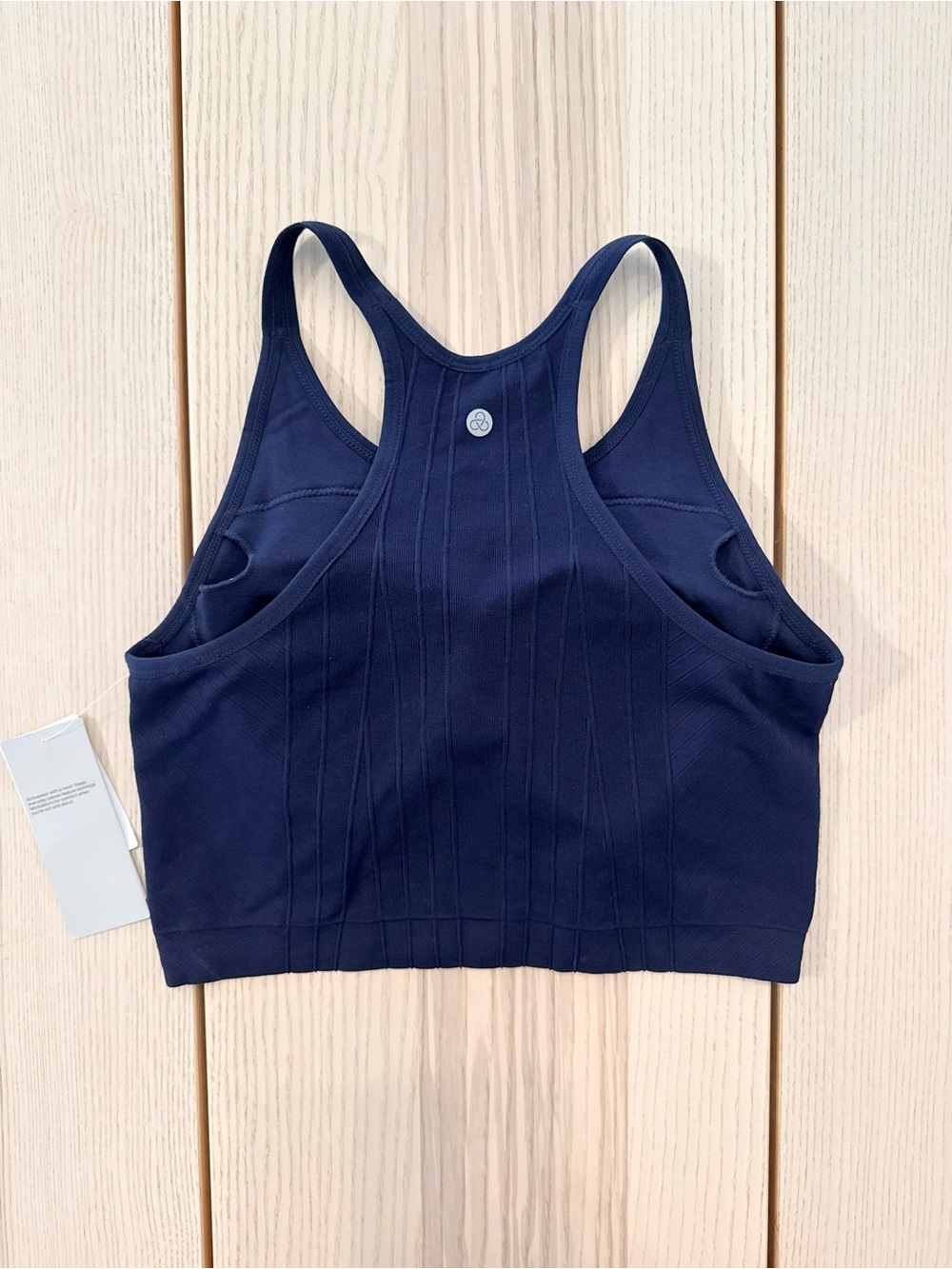 Zella Seamless Longline Sports Bra Navy Small NWT Racerback Medium Support - Picture 2 of 6